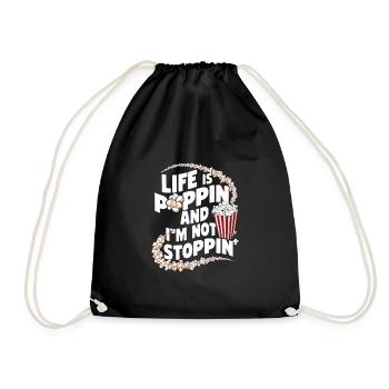 Dicton de pop-corn amusant, pop-corn en rafale - Sac de sport léger - noir - Devant
