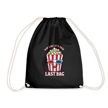 Dicton de pop-corn amusant, pop-corn en rafale - Sac de sport léger - noir - Devant