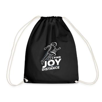 Ultra Running Ultramarathon Runner Marathoner - Drawstring Bag - black - Front
