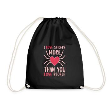 Pet Spider, Tarantula, Spider Lover - Drawstring Bag - black - Front