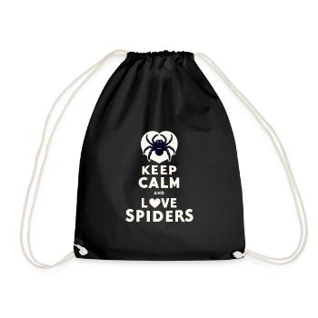 Pet Spider, Tarantula, Spider Lover - Drawstring Bag - black - Front