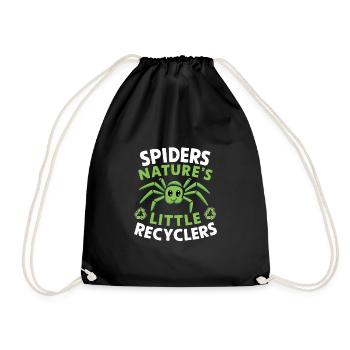 Pet Spider, Tarantula, Spider Lover - Drawstring Bag - black - Front