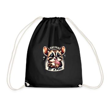Cute Pudu Deer South America Cartoon Deer - Drawstring Bag - black - Front