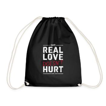 Raising awareness of domestic violence - Drawstring Bag - black - Front