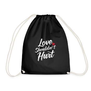 Raising awareness of domestic violence - Drawstring Bag - black - Front