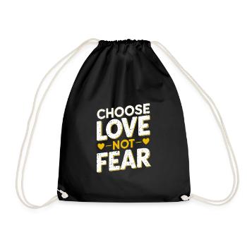 Raising awareness of domestic violence - Drawstring Bag - black - Front