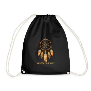 Dream Catcher Bohemian Spiritual Dreamcatcher - Turnbeutel - Schwarz - Vorne