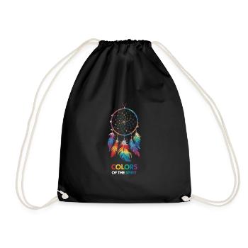 Attrape-rêves Attrape-rêves spirituel bohème - Sac de sport léger - noir - Devant