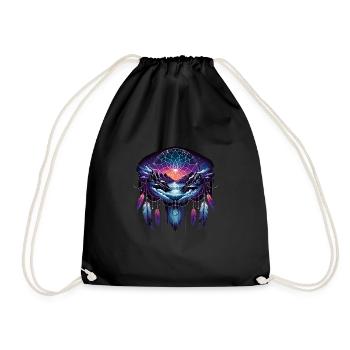 Attrape-rêves Attrape-rêves spirituel bohème - Sac de sport léger - noir - Devant