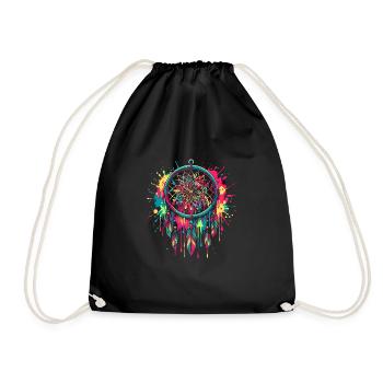 Attrape-rêves Attrape-rêves spirituel bohème - Sac de sport léger - noir - Devant