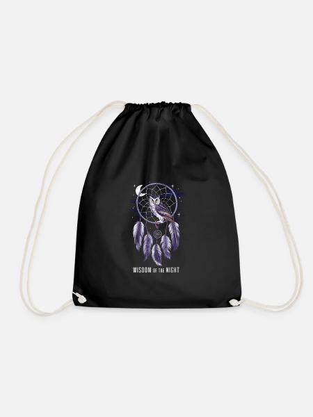 Dream Catcher Bohemian Spiritual Dreamcatcher - Turnbeutel - Schwarz