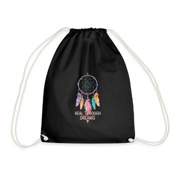Dream Catcher Bohemian Spiritual Dreamcatcher - Turnbeutel - Schwarz - Vorne