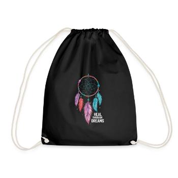 Dream Catcher Bohemian Spiritual Dreamcatcher - Turnbeutel - Schwarz - Vorne