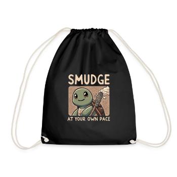Smudge Sage Feder Spirituelle Hexerei Meditieren - Turnbeutel - Schwarz - Vorne
