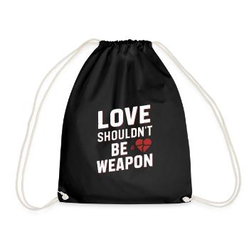 Raising awareness of domestic violence - Drawstring Bag - black - Front