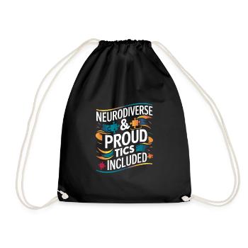 Tourette's Syndrome Awareness Neurodiverse - Drawstring Bag - black - Front