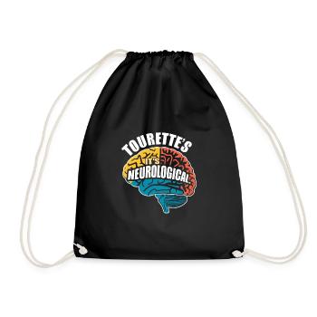 Tourette's Syndrome Awareness Neurodiverse - Drawstring Bag - black - Front