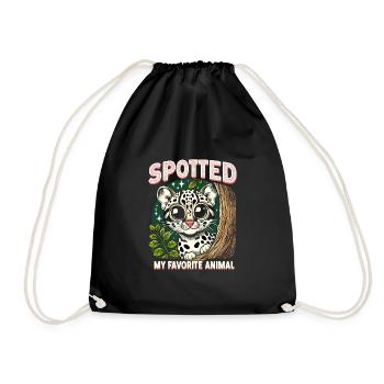Ocelot Chat Sauvage Animaux Exotiques Jungle Gros Chat - Sac de sport léger - noir - Devant