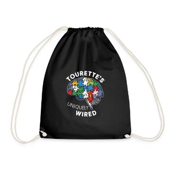 Tourette's Syndrome Awareness Neurodiverse - Drawstring Bag - black - Front
