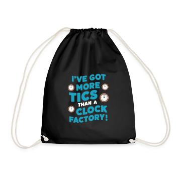 Tourette's Syndrome Awareness Neurodiverse - Drawstring Bag - black - Front