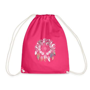 Attrape-rêves Attrape-rêves spirituel bohème - Sac de sport léger - fuchsia - Devant