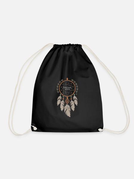 Dream Catcher Bohemian Spiritual Dreamcatcher - Turnbeutel - Schwarz