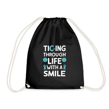 Tourette's Syndrome Awareness Neurodiverse - Drawstring Bag - black - Front