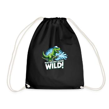 Bonsai Master T-Rex Dinosaur Gardening for - Drawstring Bag - black - Front