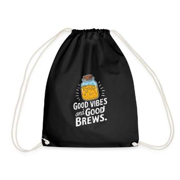 Vorteile Von Kombucha Für Brewer Maker Tea Lover - Turnbeutel - Schwarz - Vorne