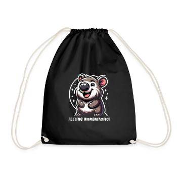Se sentir Wombat-Tastic aujourd’hui - Wombat drôle - Sac de sport léger - noir - Devant