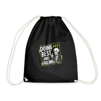 Emo Revival and Alternative Fashion for Scene Kids - Drawstring Bag - black - Front