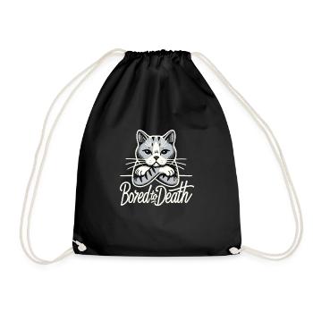 Emo Cat Design Für Gothische Katzenliebhaber Und - Turnbeutel - Schwarz - Vorne
