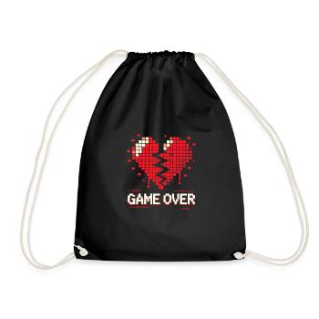 Gaming Emo Retro Games Pixel Art Goth Aesthetic - Turnbeutel - Schwarz - Vorne