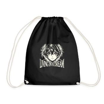 Art de l’anime et esthétique gothique pour la mode alternative - Sac de sport léger - noir - Devant