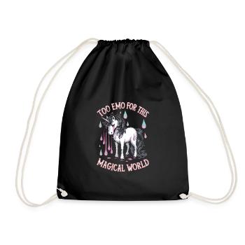 Emo Revival and Alternative Fashion for Scene Kids - Drawstring Bag - black - Front