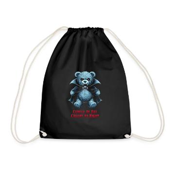 Horror Teddy Bear Clawing Through The Night Horror - Drawstring Bag - black - Front
