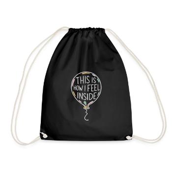 Emo Revival and Alternative Fashion for Scene Kids - Drawstring Bag - black - Front