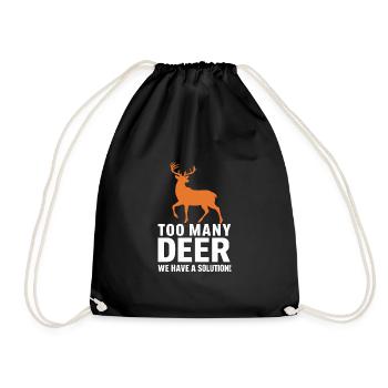 Vivez l’excitation de la chasse au cerf en forêt avec - Sac de sport léger - noir - Devant