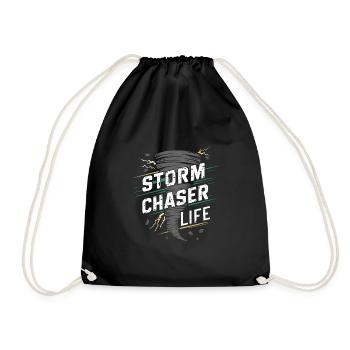Découvrez le monde fascinant de la chasse aux tornades - Sac de sport léger - noir - Devant