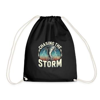 Découvrez le monde fascinant de la chasse aux tornades - Sac de sport léger - noir - Devant