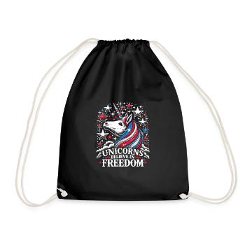 Patriotisme magique Licorne américaine États-Unis - Sac de sport léger - noir - Devant