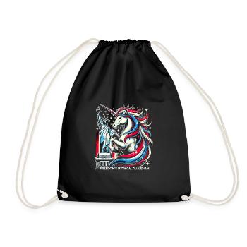 Patriotisme magique Licorne américaine États-Unis - Sac de sport léger - noir - Devant