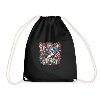 Patriotisme magique Licorne américaine États-Unis - Sac de sport léger - noir - Devant