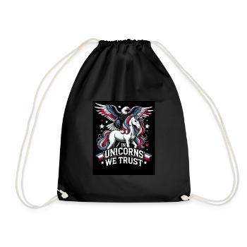 Patriotisme magique Licorne américaine États-Unis - Sac de sport léger - noir - Devant