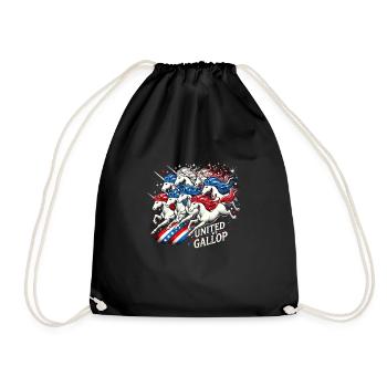 Patriotisme magique Licorne américaine États-Unis - Sac de sport léger - noir - Devant