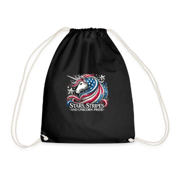 Patriotisme magique Licorne américaine États-Unis - Sac de sport léger - noir - Devant