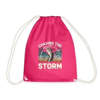 Experience the fascinating world of tornado hunting - Drawstring Bag - fuchsia - Front
