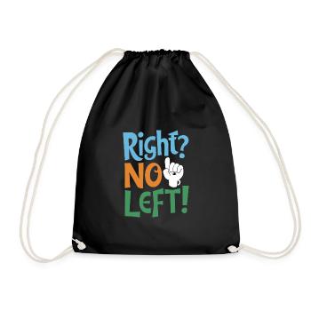 Linkshänder Lefty Left-hander Leftie Buddy - Drawstring Bag - black - Front