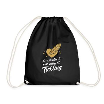 Raising awareness of domestic violence - Drawstring Bag - black - Front