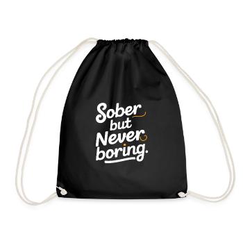 Rétablissement de la dépendance à l’alcool Sobriété AA - Sac de sport léger - noir - Devant